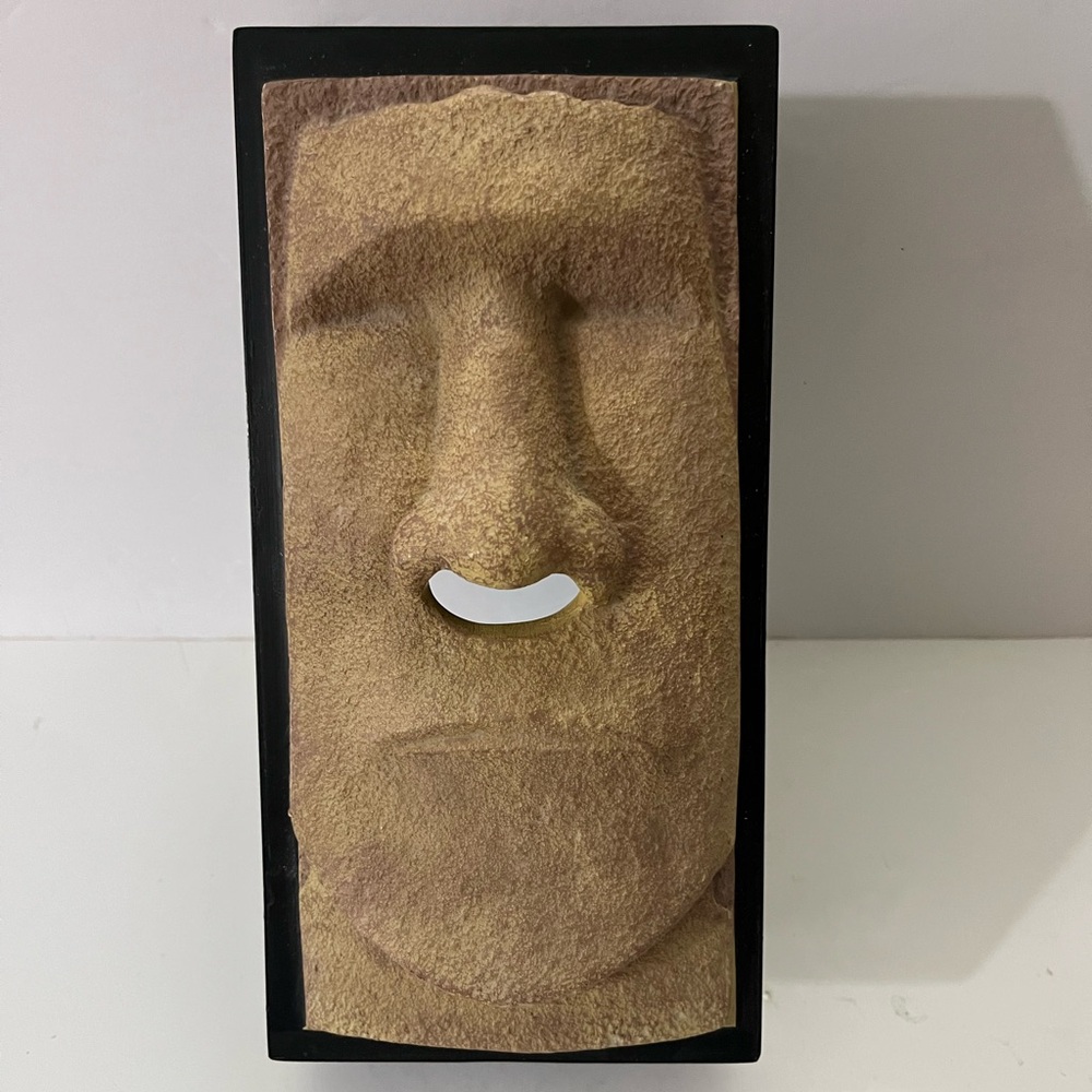 Vintage Easter Island, Moai Head Tissue Box Cover